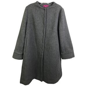 Mommy Chic snap front coat Size XS Heather Gray Crew Neck